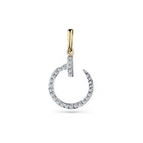 Подвеска из лимонного золота Мастер Бриллиант 06M3-330036-00-00 с бриллиантом 06M3-330036-00-00 фото