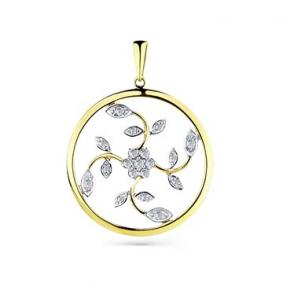 Подвеска из лимонного золота Мастер Бриллиант 06M3-330045-00-00 с бриллиантом 06M3-330045-00-00 фото