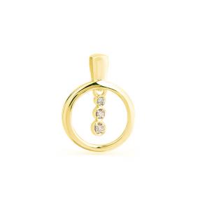 Подвеска из лимонного золота Мастер Бриллиант 06M3-865 с бриллиантом 06M3-865 фото
