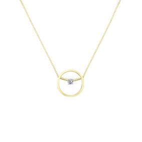 Колье из лимонного золота Мастер Бриллиант 06M6-300 с бриллиантом 06M6-300 фото