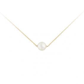 Колье из лимонного золота Мастер Бриллиант 06M6-326-28 с жемчугом 06M6-326-28 фото