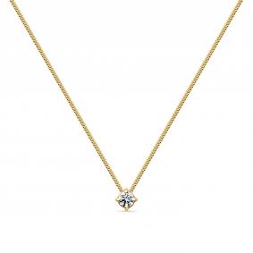 Колье из лимонного золота Мастер Бриллиант 06M6-360340-02-00 с бриллиантом 06M6-360340-02-00 фото