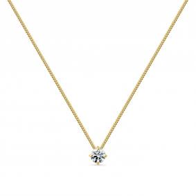 Колье из лимонного золота Мастер Бриллиант 06M6-360340-05-00 с бриллиантом 06M6-360340-05-00 фото