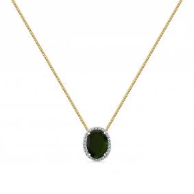 Колье из лимонного золота Мастер Бриллиант 06M6-360357-05-18 с бриллиантом и турмалином 06M6-360357-05-18 фото