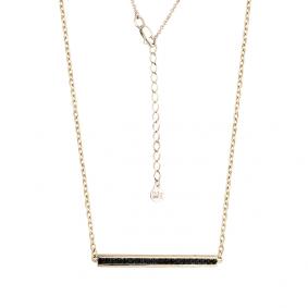 Колье из лимонного золота Мастер Бриллиант 06M6-360413-00-48 с чёрным бриллиантом 06M6-360413-00-48 фото