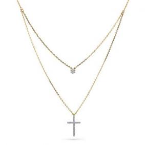 Колье из лимонного золота Мастер Бриллиант 06M6-360470-00-00 с бриллиантом 06M6-360470-00-00 фото