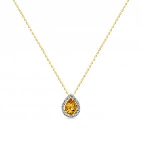 Колье из лимонного золота Мастер Бриллиант 06M6-360621-00-54 с бриллиантом 06M6-360621-00-54 фото