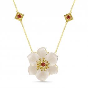 Колье из лимонного золота Мастер Бриллиант 06M6-360703-02-55 с сапфиром и кварцем 06M6-360703-02-55 фото