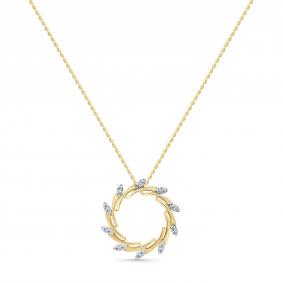 Колье из лимонного золота Мастер Бриллиант 06M6-360729-00-00 с бриллиантом 06M6-360729-00-00 фото