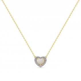 Колье из лимонного золота Мастер Бриллиант 06M6-360776-01-53 с бриллиантом и кораллом 06M6-360776-01-53 фото