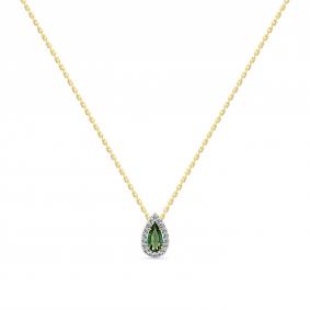 Колье из лимонного золота Мастер Бриллиант 06M6-360787-01-60 с бриллиантом и турмалином 06M6-360787-01-60 фото