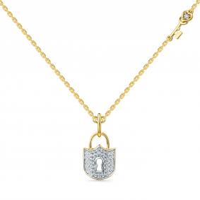 Колье из лимонного золота Мастер Бриллиант 06M6-360808-70-00 с бриллиантом 06M6-360808-70-00 фото