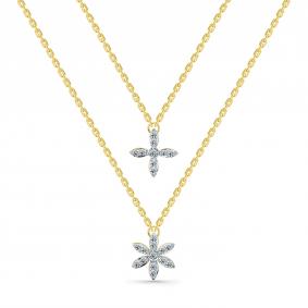 Колье из лимонного золота Мастер Бриллиант 06M6-360816-00-70 с бриллиантом 06M6-360816-00-70 фото