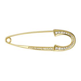 Брошь из лимонного золота Мастер Бриллиант 06M7-265 с бриллиантом 06M7-265 фото