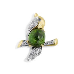 Брошь из лимонного золота Мастер Бриллиант 06M7-301-18 с бриллиантом 06M7-301-18 фото