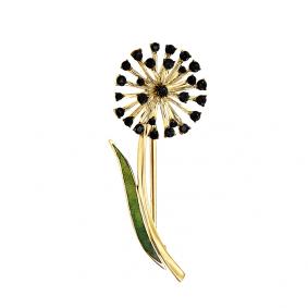 Из лимонного золота Мастер Бриллиант 06M7-370323-00-48 с эмалью и чёрным бриллиантом 06M7-370323-00-48 фото