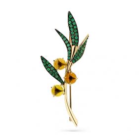 Из лимонного золота Мастер Бриллиант 06M7-370362-00-55 с изумрудом и турмалином 06M7-370362-00-55 фото