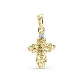 Подвеска из лимонного золота Мастер Бриллиант 06M8-334-7 с бриллиантом 06M8-334-7 фото