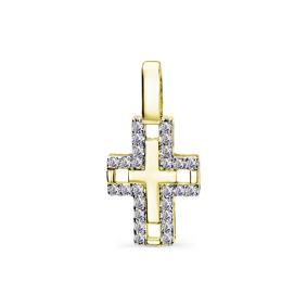 Подвеска из лимонного золота Мастер Бриллиант 06M8-339 с бриллиантом 06M8-339 фото