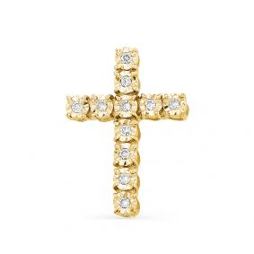 Подвеска из лимонного золота Мастер Бриллиант 06M8-340 с бриллиантом 06M8-340 фото