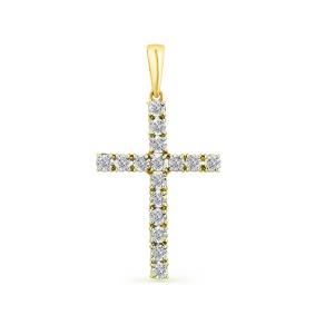 Подвеска из лимонного золота Мастер Бриллиант 06M8-351 с бриллиантом 06M8-351 фото