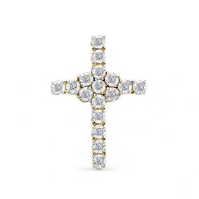 Подвеска из лимонного золота Мастер Бриллиант 06M8-354 с бриллиантом 06M8-354 фото