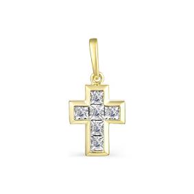 Подвеска из лимонного золота Мастер Бриллиант 06M8-368-7 с бриллиантом 06M8-368-7 фото