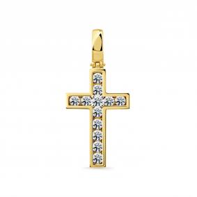 Подвеска из лимонного золота Мастер Бриллиант 06M8-380274-00-00 с бриллиантом 06M8-380274-00-00 фото