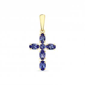 Подвеска из лимонного золота Мастер Бриллиант 06M8-380288-00-31 с танзанитом 06M8-380288-00-31 фото