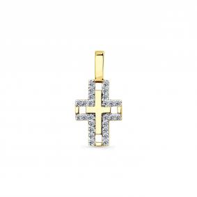 Подвеска из лимонного золота Мастер Бриллиант 06M8-380339-00-00 с бриллиантом 06M8-380339-00-00 фото