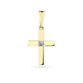 Подвеска из лимонного золота Мастер Бриллиант 06M8-380416-00-00 с бриллиантом 06M8-380416-00-00 фото