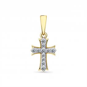 Подвеска из лимонного золота Мастер Бриллиант 06M8-380445-00-00 с бриллиантом 06M8-380445-00-00 фото