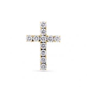 Подвеска из лимонного золота Мастер Бриллиант 06M8-391 с бриллиантом 06M8-391 фото