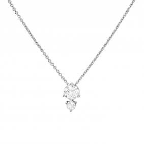 Колье из белого золота Platina 07-0084-00-501-1120-38 с фианитом 07-0084-00-501-1120-38 фото