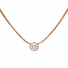 Золотое колье Platina 07-0087-00-401-1110-03 с фианитом 07-0087-00-401-1110-03 фото