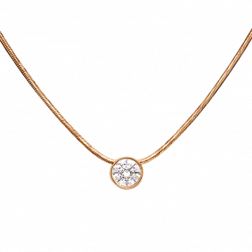 Золотое колье Platina 07-0087-00-501-1110-38 с фианитом 07-0087-00-501-1110-38 фото