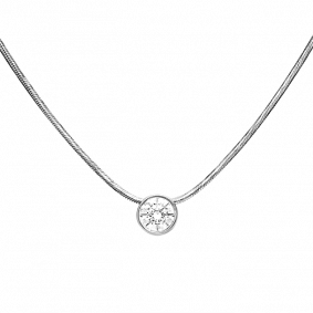 Колье из белого золота Platina 07-0088-00-501-1120-38 с фианитом 07-0088-00-501-1120-38 фото