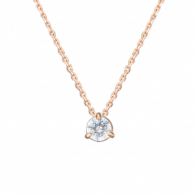 Золотое колье Platina 07-0103-00-501-1110-38 с фианитом 07-0103-00-501-1110-38 фото