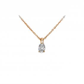 Золотое колье Platina 07-0118-00-401-1110-03 с фианитом 07-0118-00-401-1110-03 фото