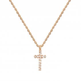 Золотое колье-крест Platina с фианитом 07-0134-00-401-1110-03 07-0134-00-401-1110-03 фото