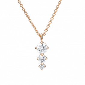 Золотое колье Platina 07-0136-00-501-1110-38 с фианитом 07-0136-00-501-1110-38 фото