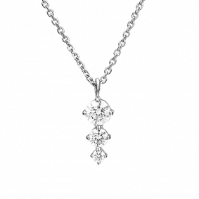 Колье из белого золота Platina 07-0137-00-501-1120-38 с фианитом 07-0137-00-501-1120-38 фото