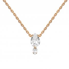 Золотое колье Platina 07-0142-00-501-1110-38 с фианитом 07-0142-00-501-1110-38 фото