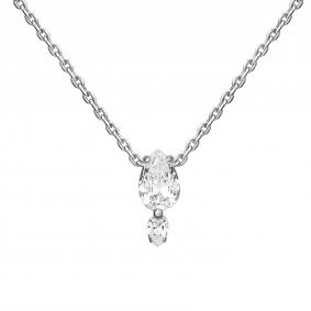 Колье из белого золота Platina 07-0143-00-501-1120-38 с фианитом 07-0143-00-501-1120-38 фото