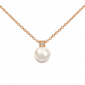 Золотое колье Platina 07-0146-00-302-1110-03 с фианитом и жемчугом 07-0146-00-302-1110-03 фото