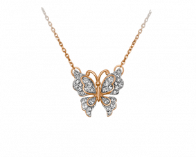 Золотое колье Platina 07-0166-00-401-1110-24 с фианитом 07-0166-00-401-1110-24 фото