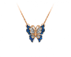 Золотое колье Platina 07-0166-00-404-1110-24 с фианитом 07-0166-00-404-1110-24 фото