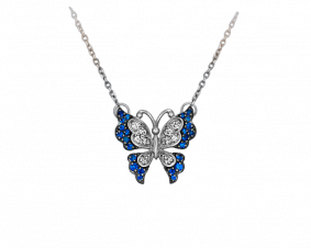 Колье из белого золота Platina 07-0166-00-404-1120-24 с фианитом 07-0166-00-404-1120-24 фото