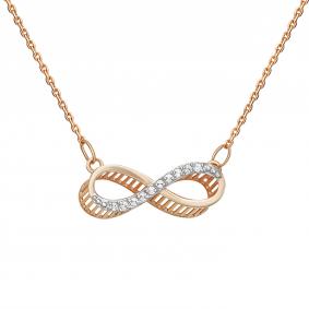 Золотое колье Platina 07-0178-00-401-1110-03 с фианитом 07-0178-00-401-1110-03 фото