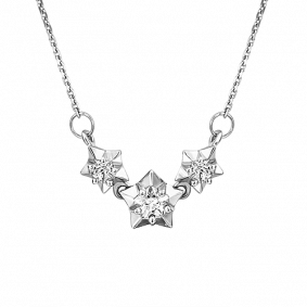 Колье из белого золота Platina 07-0181-00-501-1120-38 с фианитом 07-0181-00-501-1120-38 фото